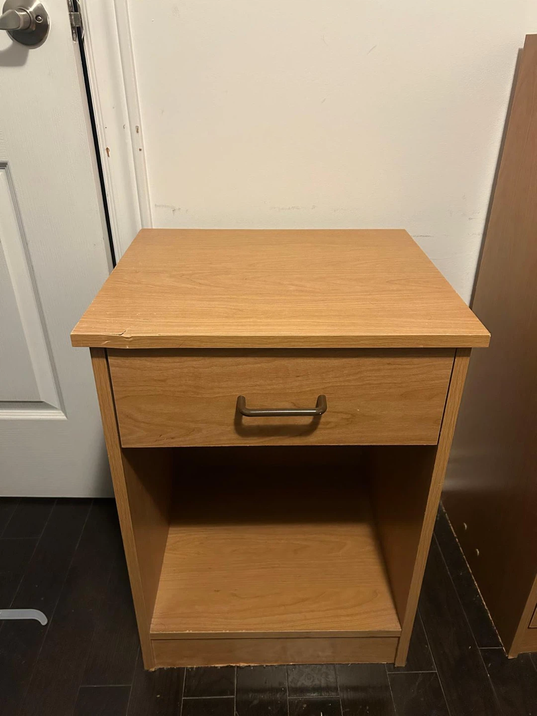 Wooden Nightstand with Drawer x 2 - photo 2