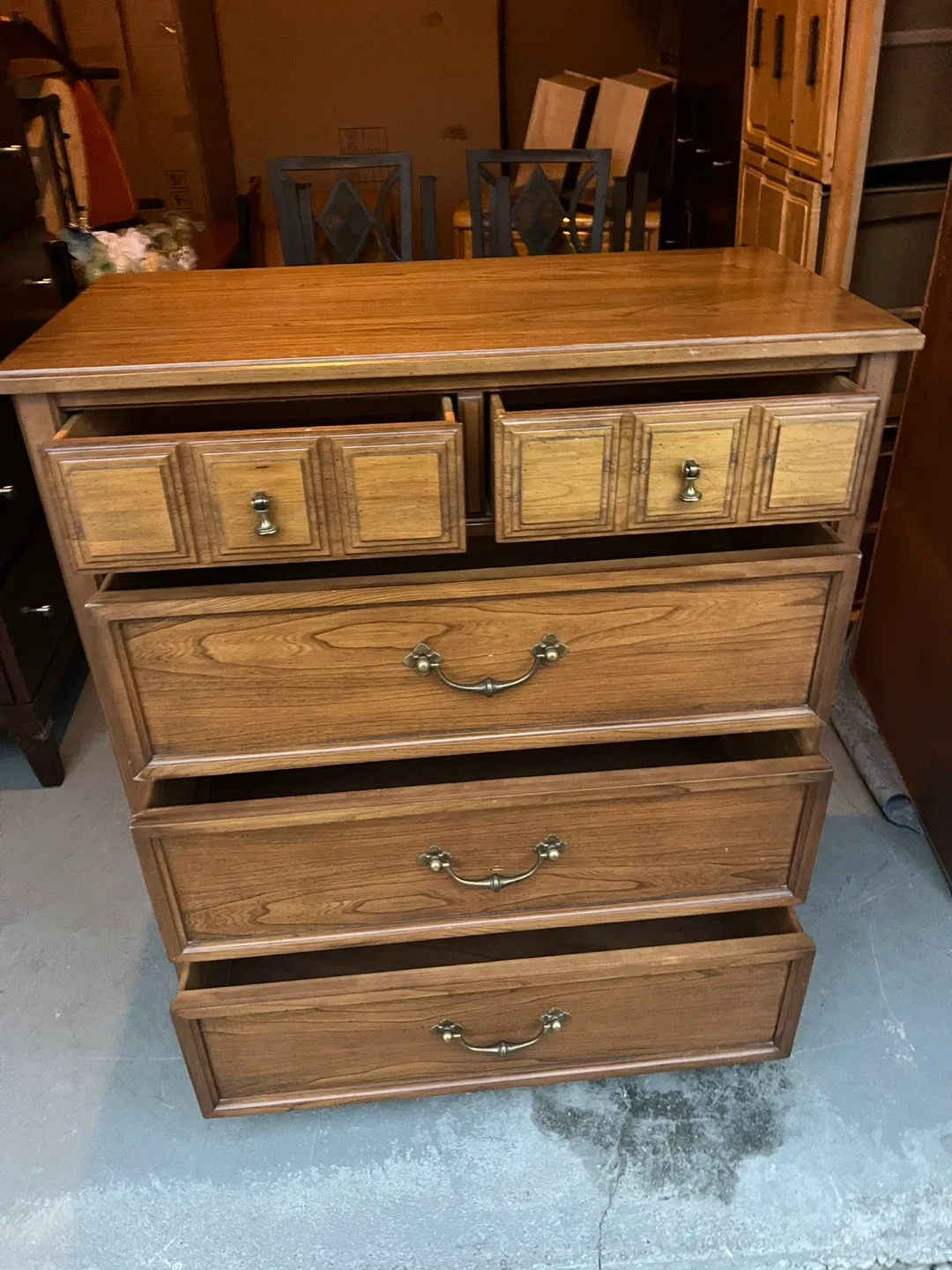 Free delivery used Wood 5-Drawer Dresser