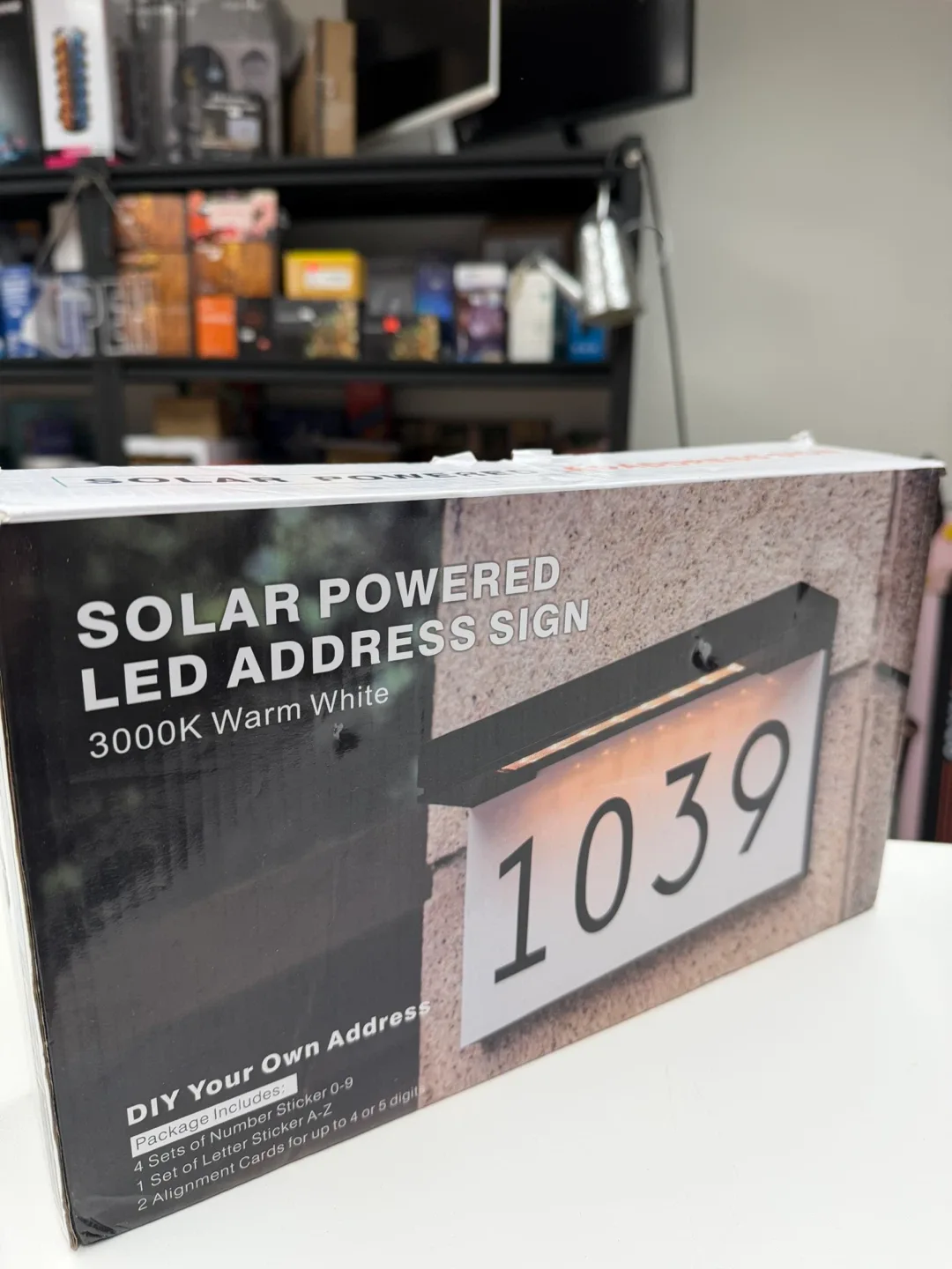 Solar Powered LED Address Sign