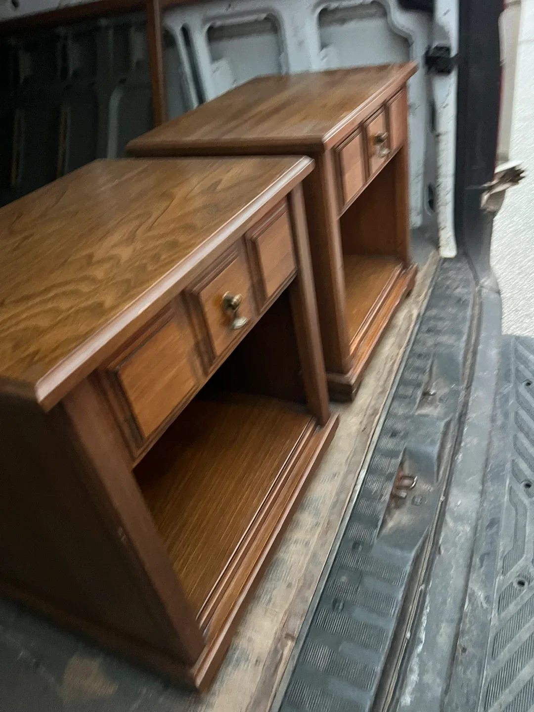 Free delivery used Matching Wood Nightstands - Set of 2 image indicator(5)