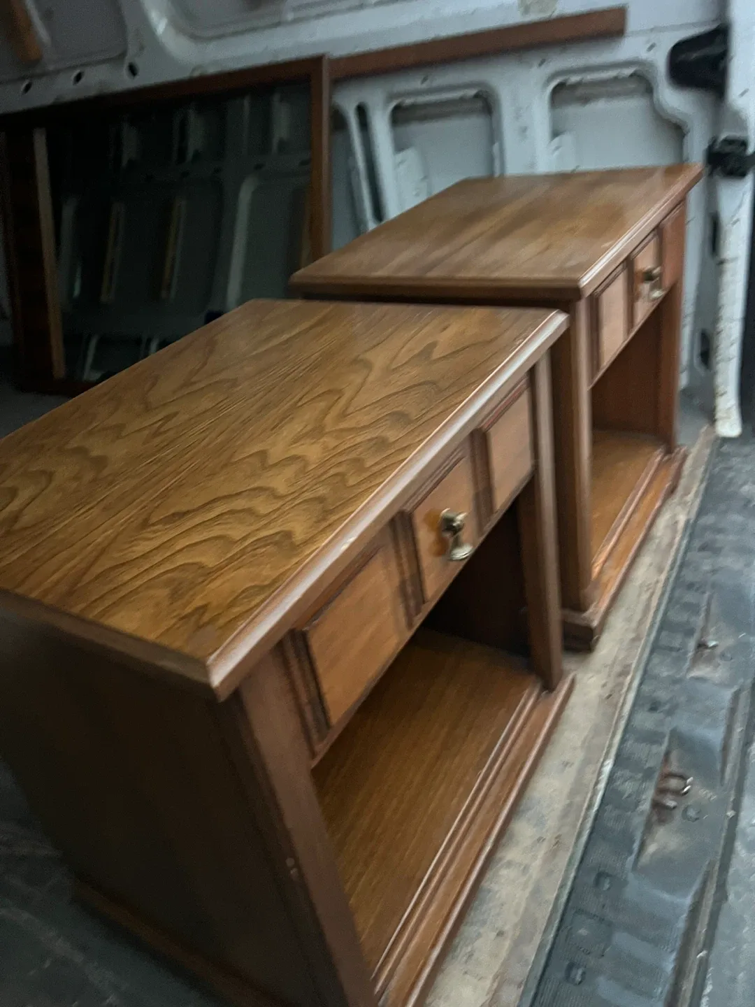 Free delivery used Matching Wood Nightstands - Set of 2 image indicator(4)