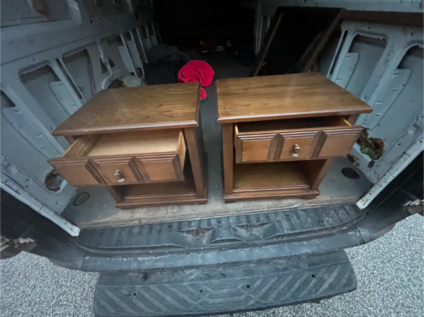 Free delivery used Matching Wood Nightstands - Set of 2 image indicator(9)