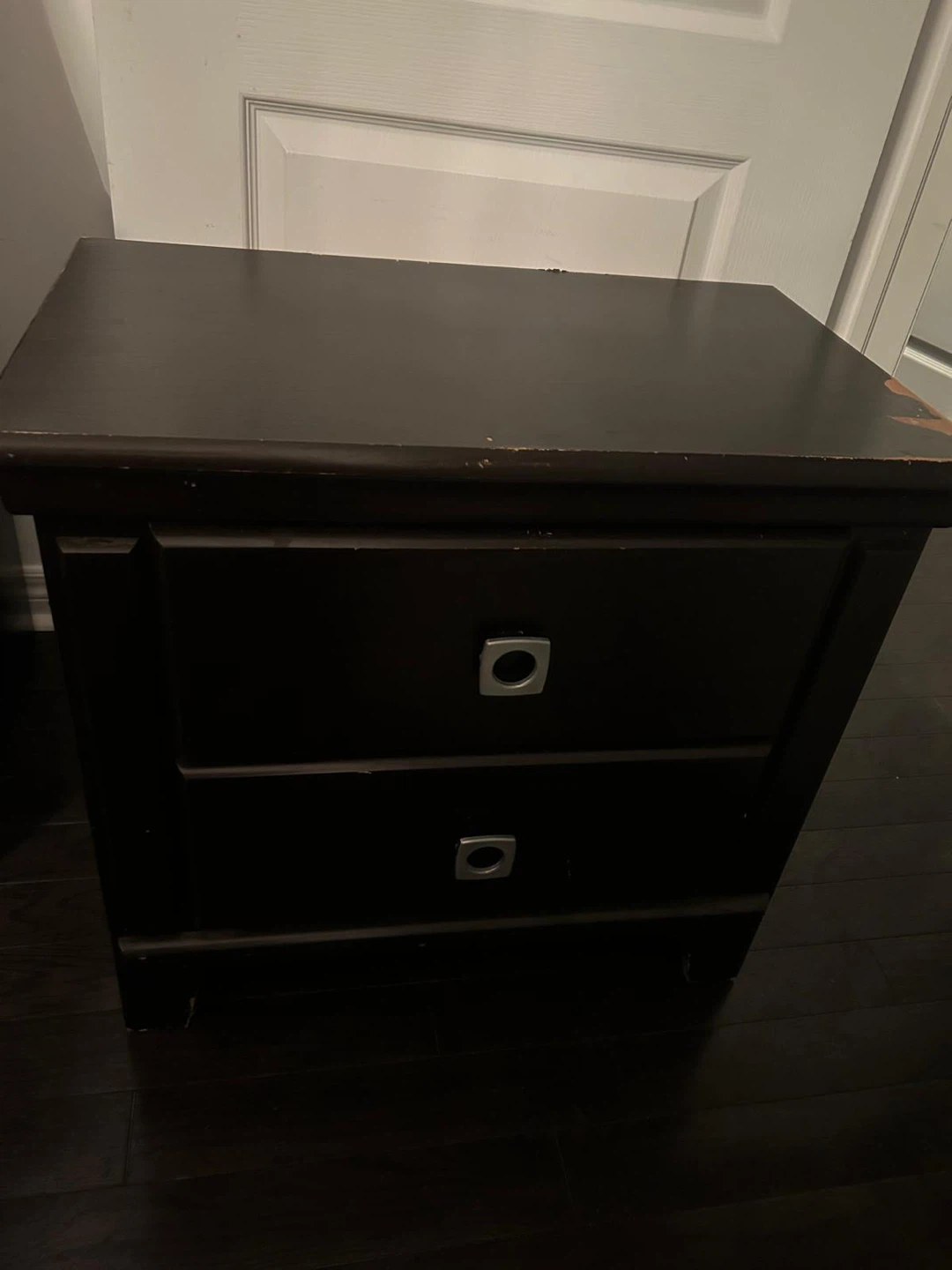 Dark Brown -2 Drawer Nightstand