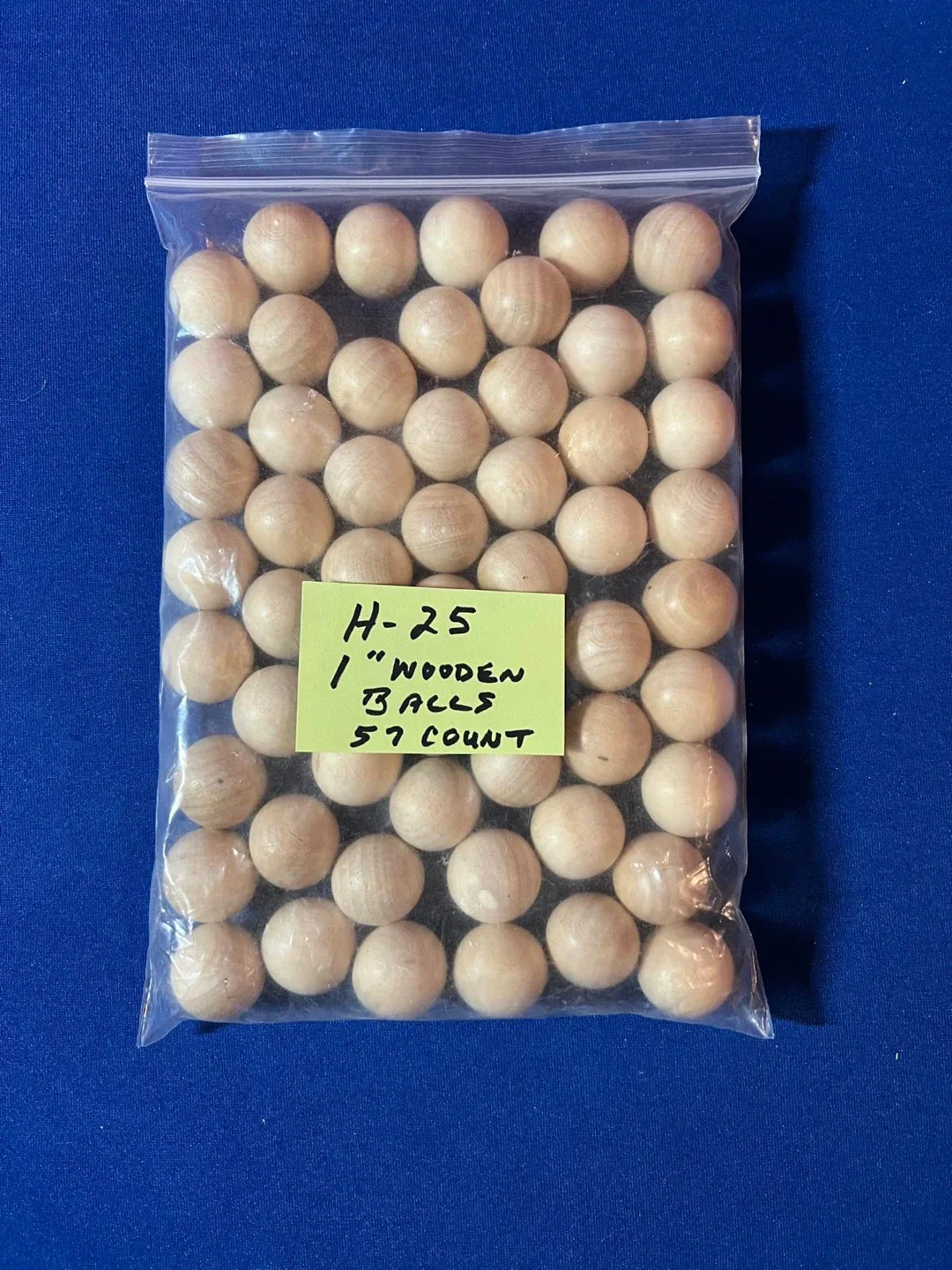 1" Wooden Balls - 57 Count
