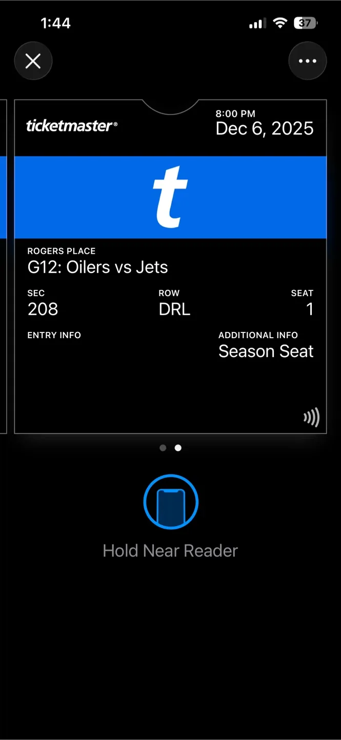 Oilers vs Jets Ticket - Dec 6, 2025