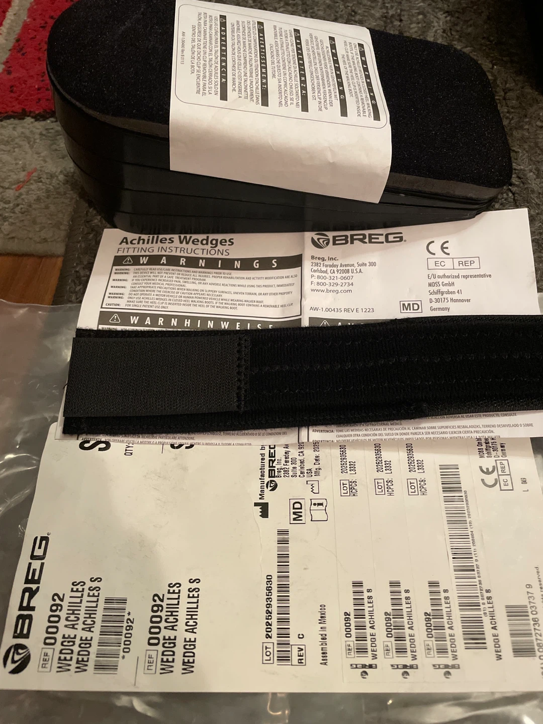 Breg Achilles Wedge Kit, Size Small