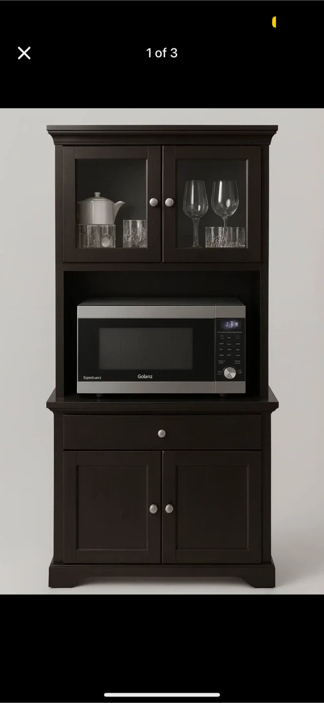 Espresso Wood Buffet with Hutch