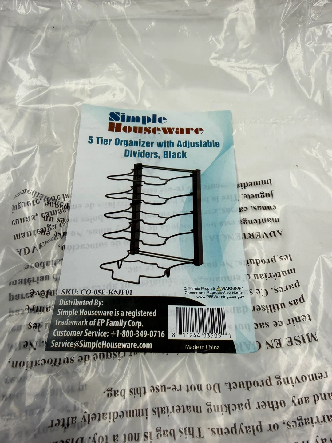 Simple Houseware 5 Tier Pan and Pot Rack - Black - photo 5