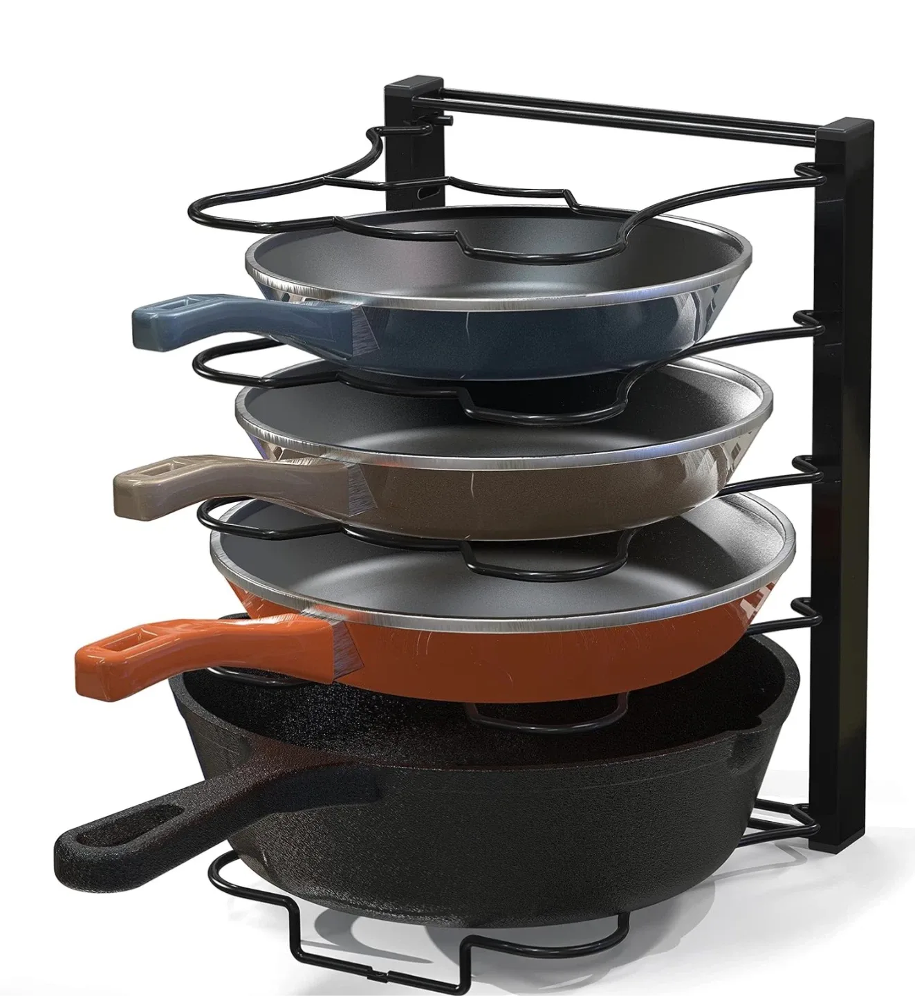 Simple Houseware 5 Tier Pan and Pot Rack - Black
