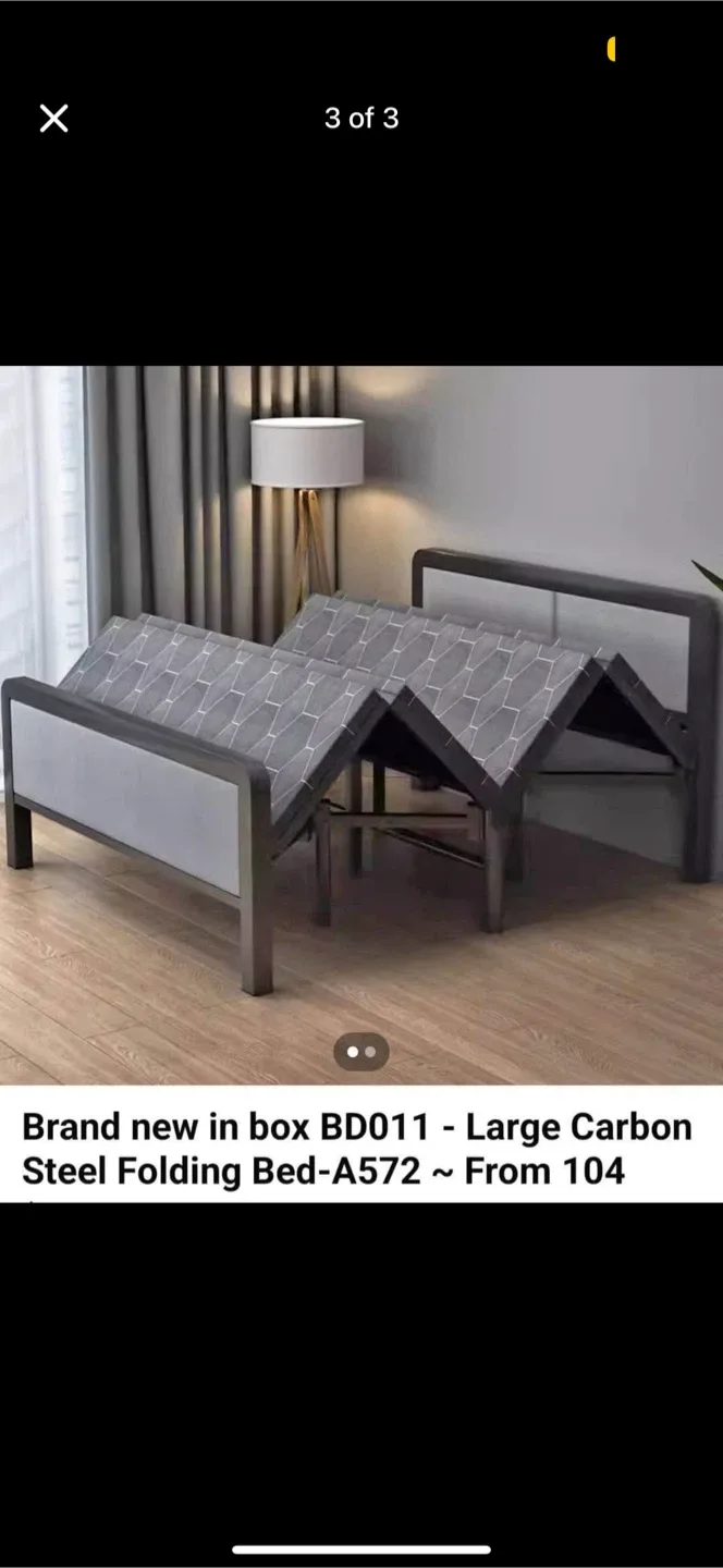 🔥🔥King Size Carbon Steel Folding bed frame image indicator(2)