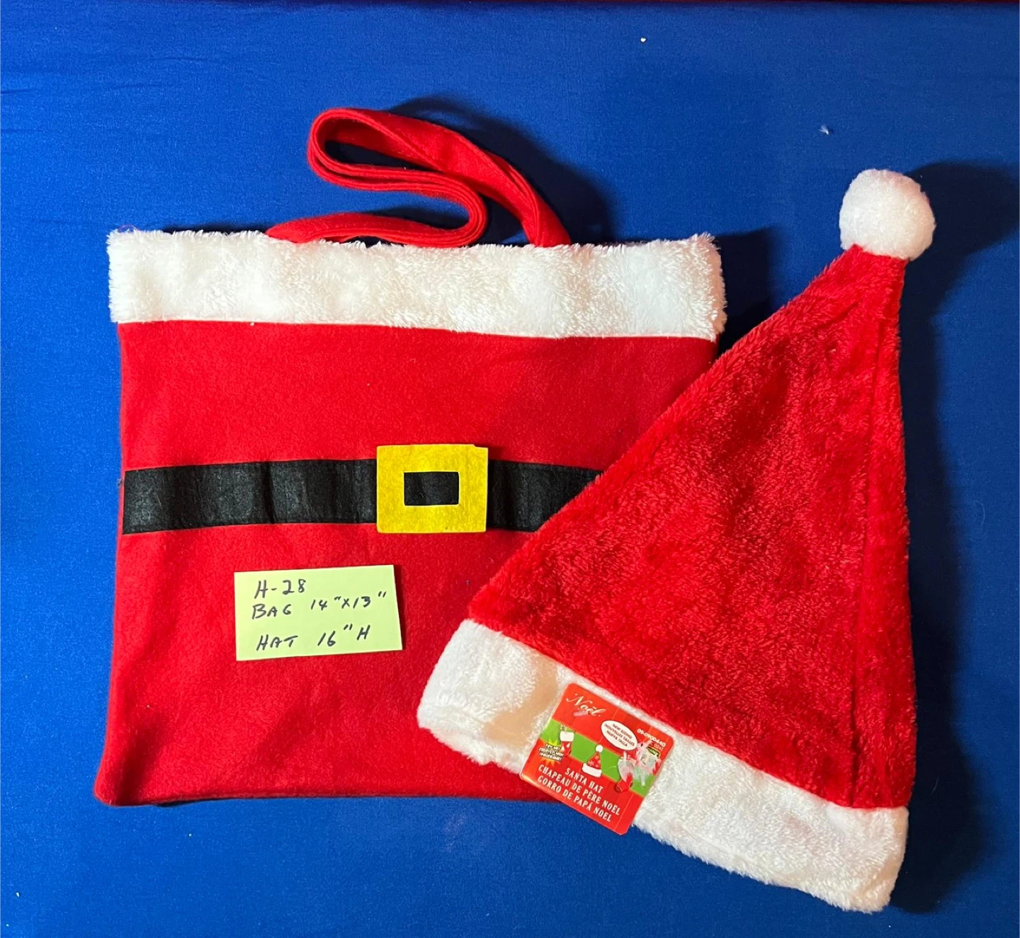 Santa Bag & Hat Set - New