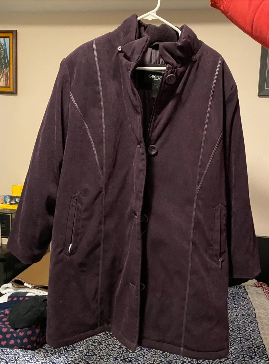 George Coat - Size 2XL - Plum