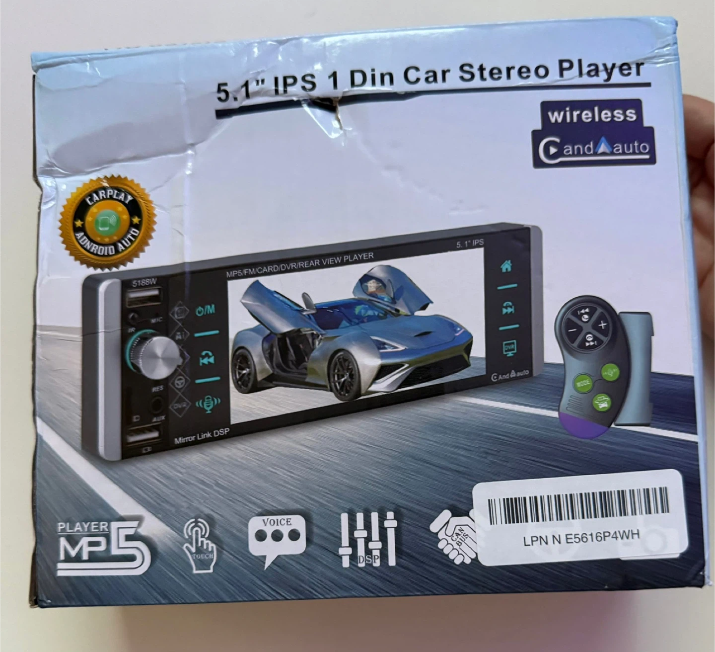 CandAauto 5.1" IPS 1 Din Car Stereo Player - New! - photo 2