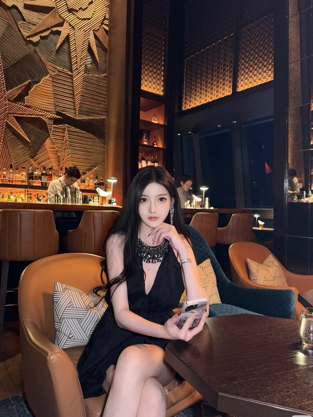 Black Waterdrop stone dress - photo 4