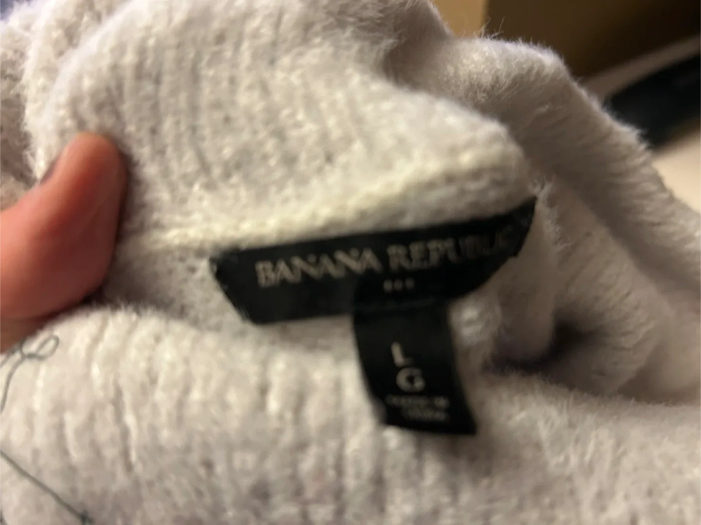 Banana Republic White Knit Dress - Size L image indicator(2)