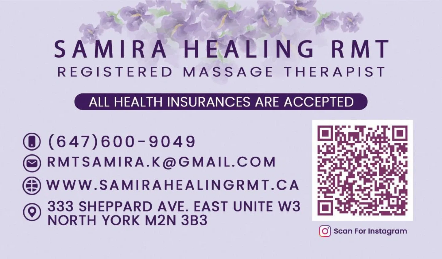 Samira Healing RMT - Registered Massage Therapist
