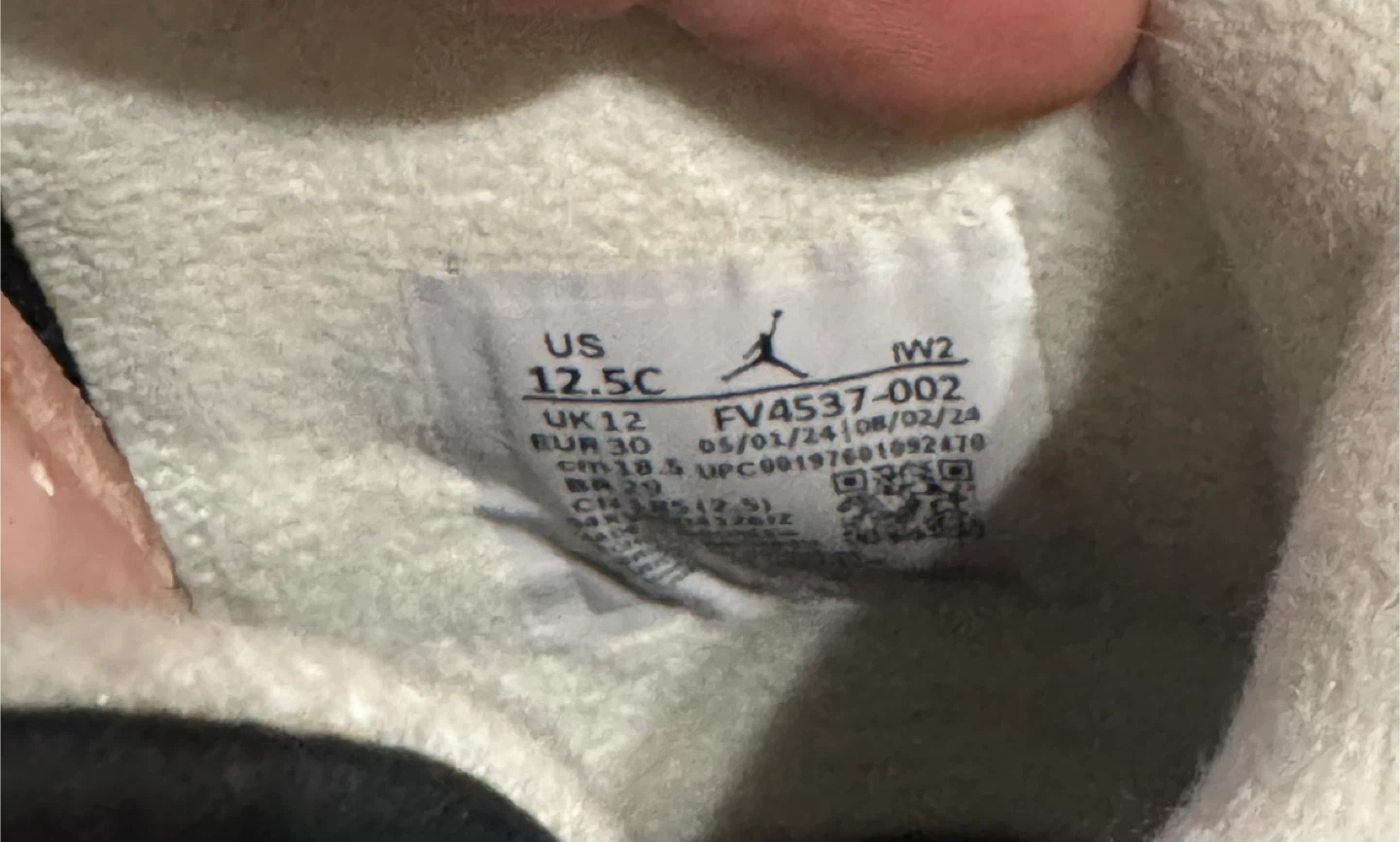Jordan 4 Retro Black Canvas Size 12.5C - photo 3