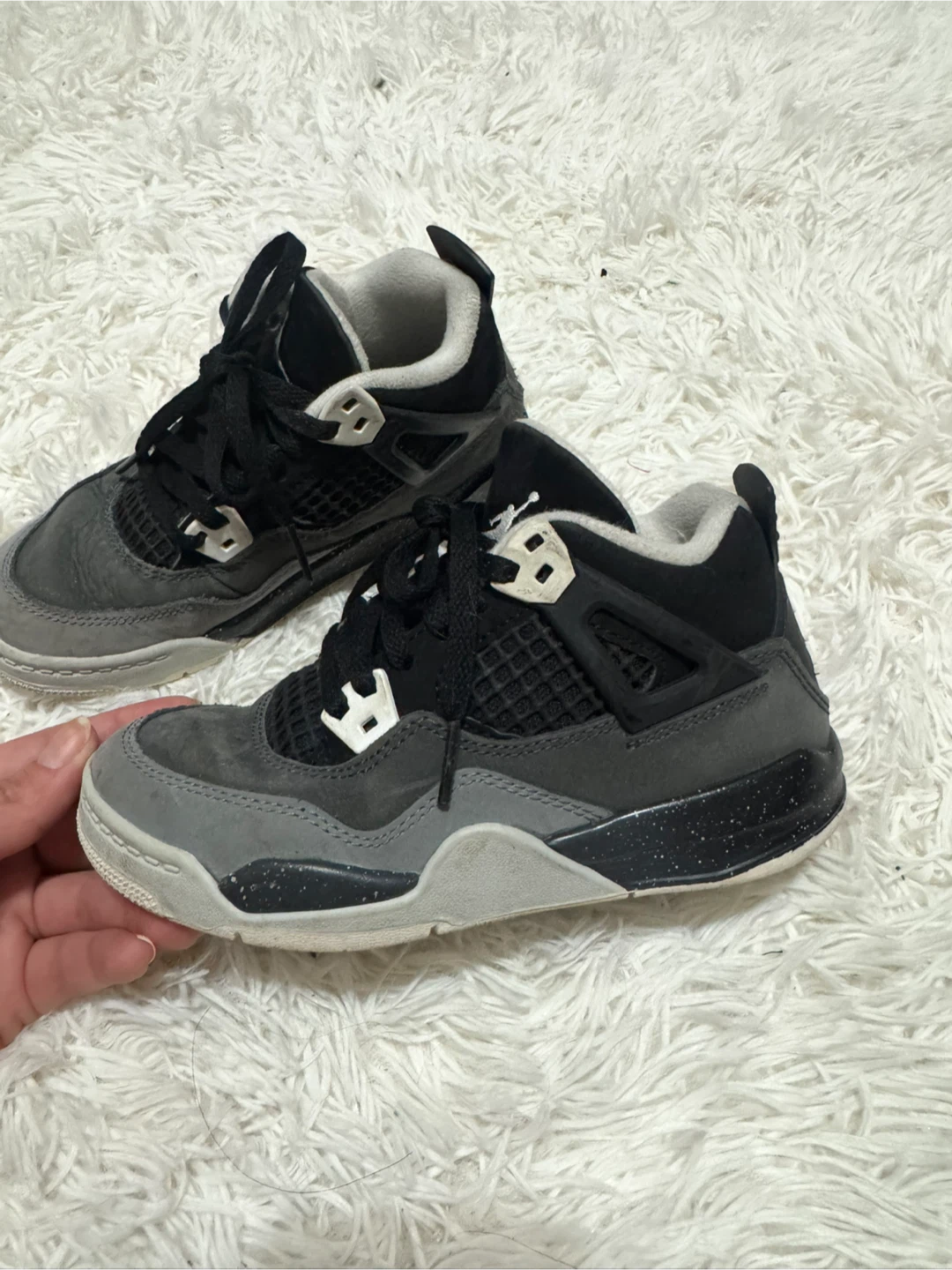 Jordan 4 Retro Black Canvas Size 12.5C - photo 2