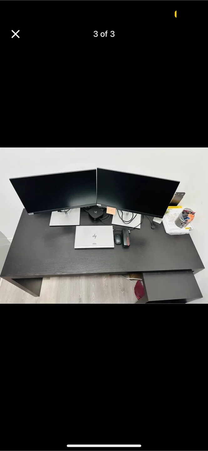 IKEA Malm Desk with Pull-out Panel, White, 59 1/2" image indicator(3)