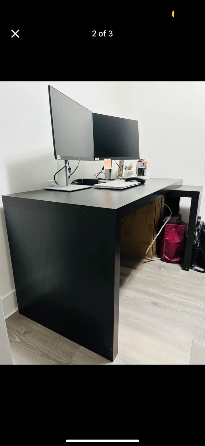 IKEA Malm Desk with Pull-out Panel, White, 59 1/2" image indicator(2)