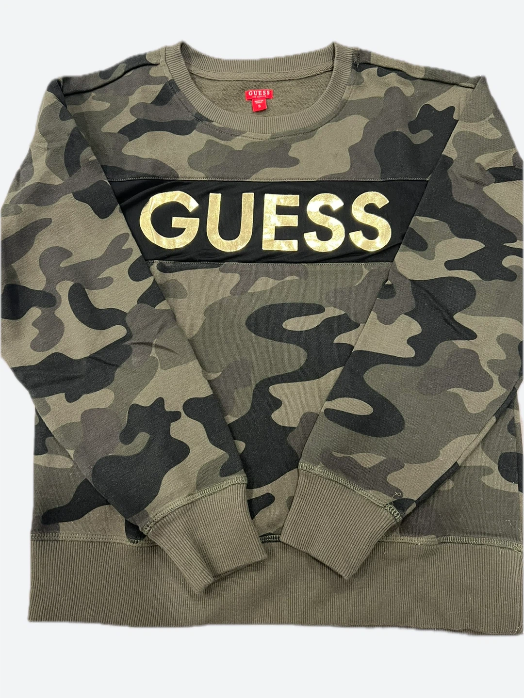 Guess Camo Print Crewneck - Size Small @Closet “#Cleanout”