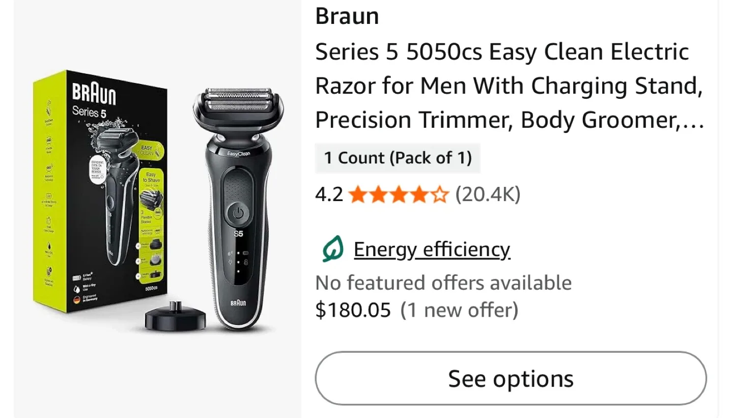 Braun Series 5 5050cs Electric Shaver - New in Box