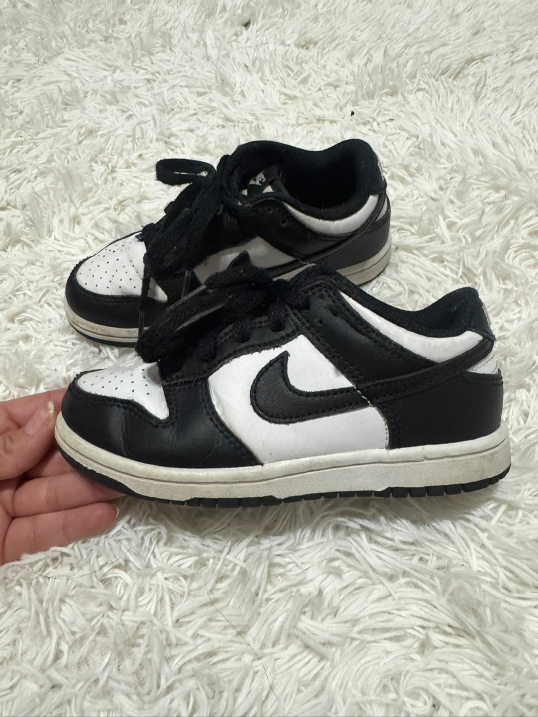 Nike Dunk Low Black/White Kids Size 12C - photo 2