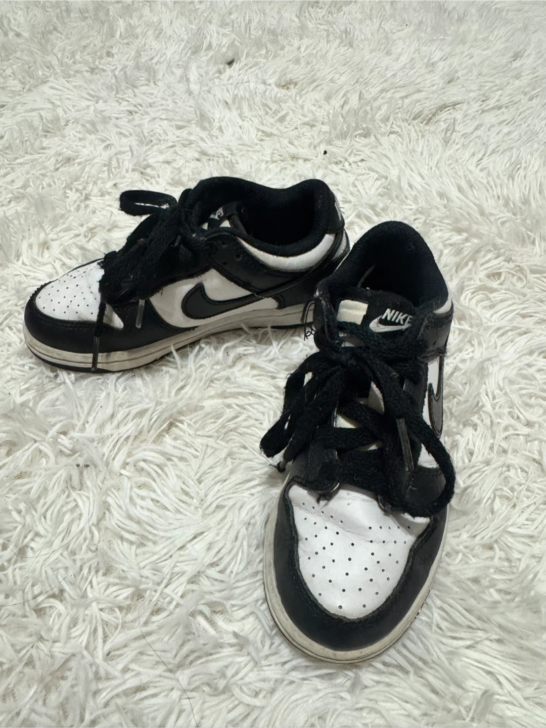 Nike Dunk Low Black/White Kids Size 12C
