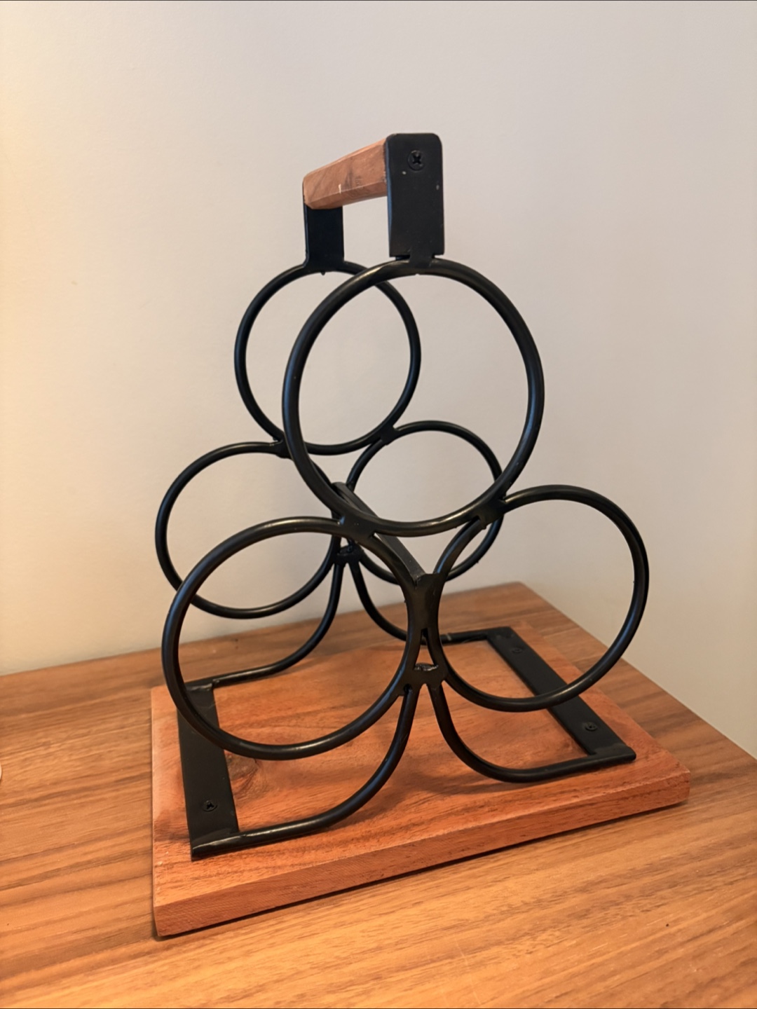 Metal & Wood Wine Rack