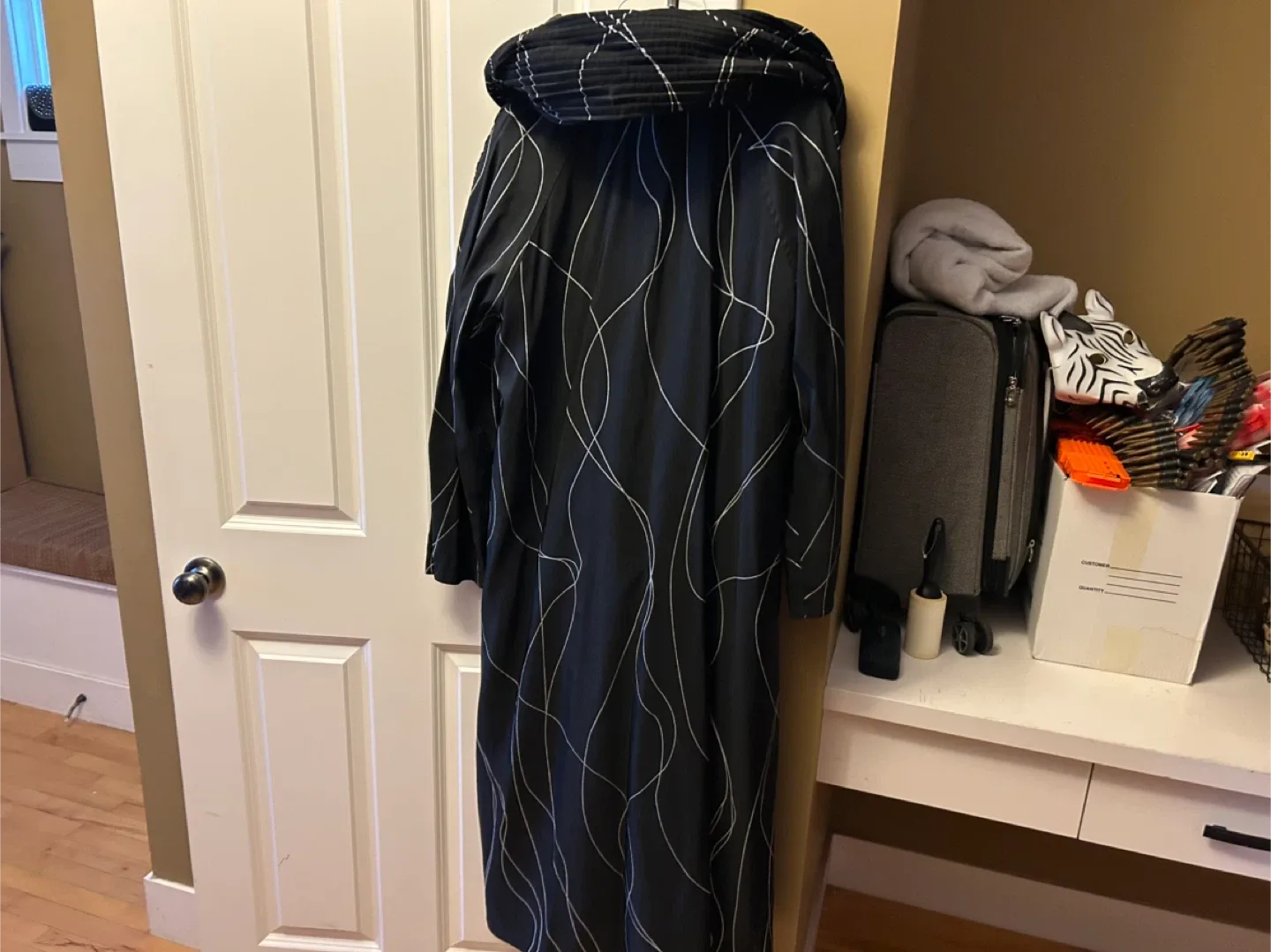 Black & White Patterned Coat size large