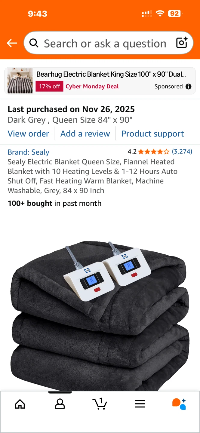 Queen heated blanket urgent - photo 2