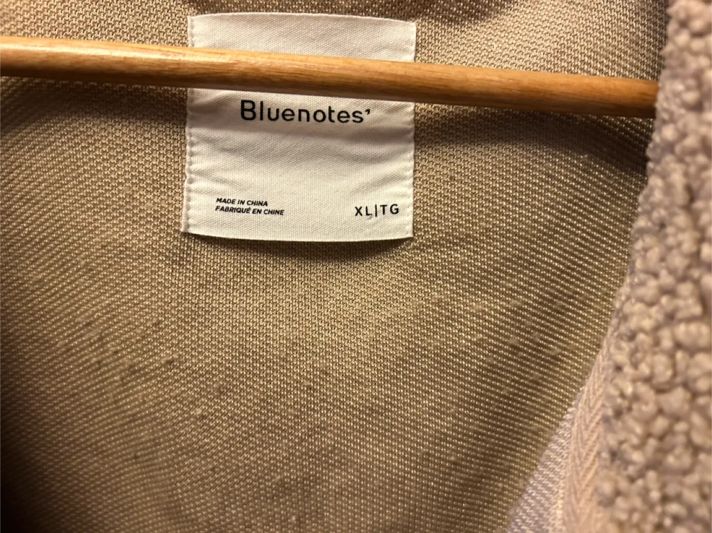 Bluenotes XL/TG Beige Sherpa Jacket image indicator(3)