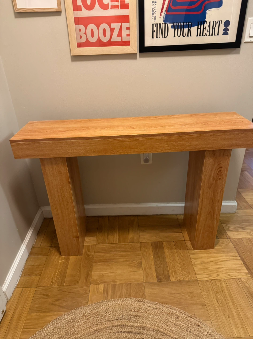 Wood Tone Console Table