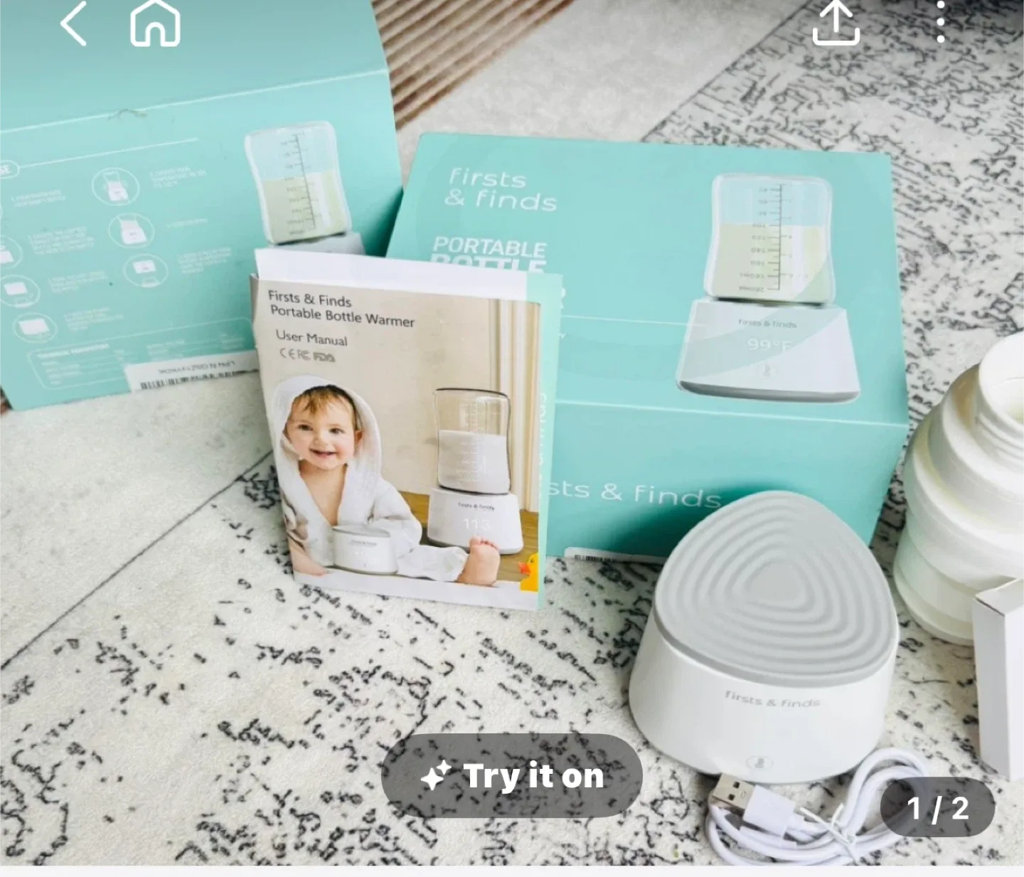 Firsts & Finds Portable Bottle Warmer