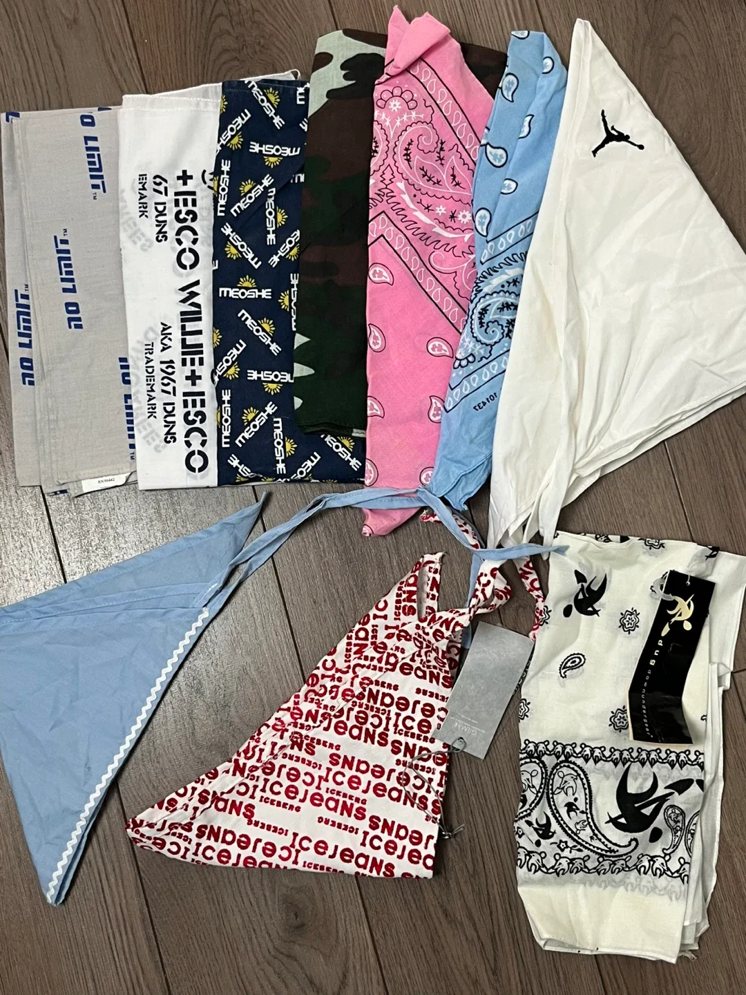 Assorted Bandanas: No Limit, Iceberg, Jordan