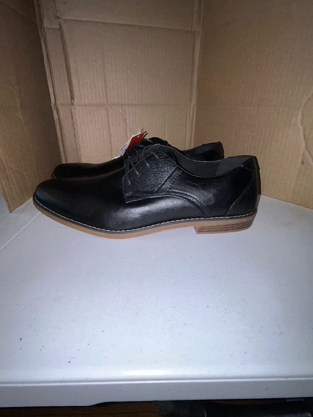 Stags Matthew Black Leather Dress Shoes - Size 14W