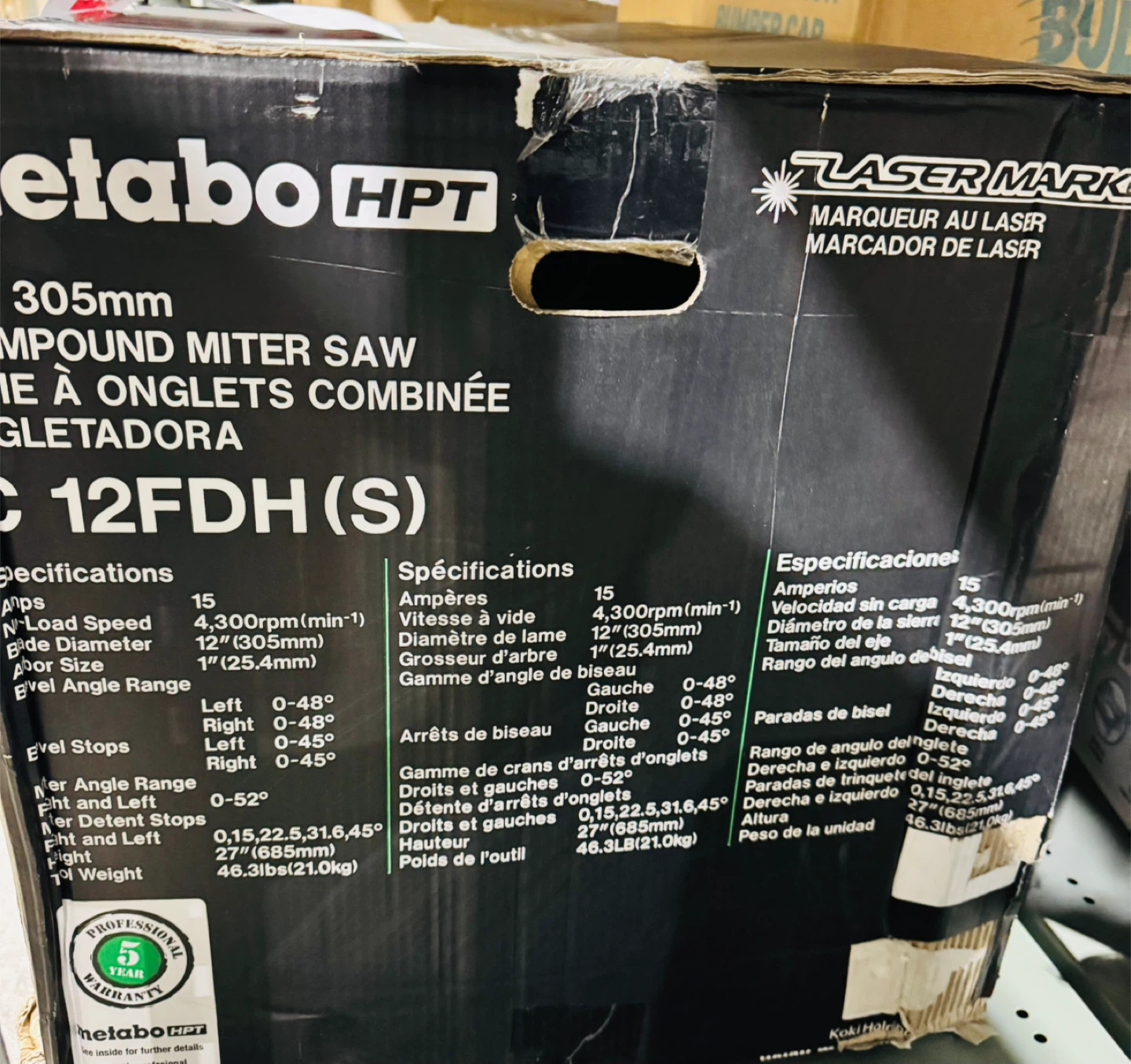 Metabo HPT 12-in Dual Compound Mitre Saw - photo 3