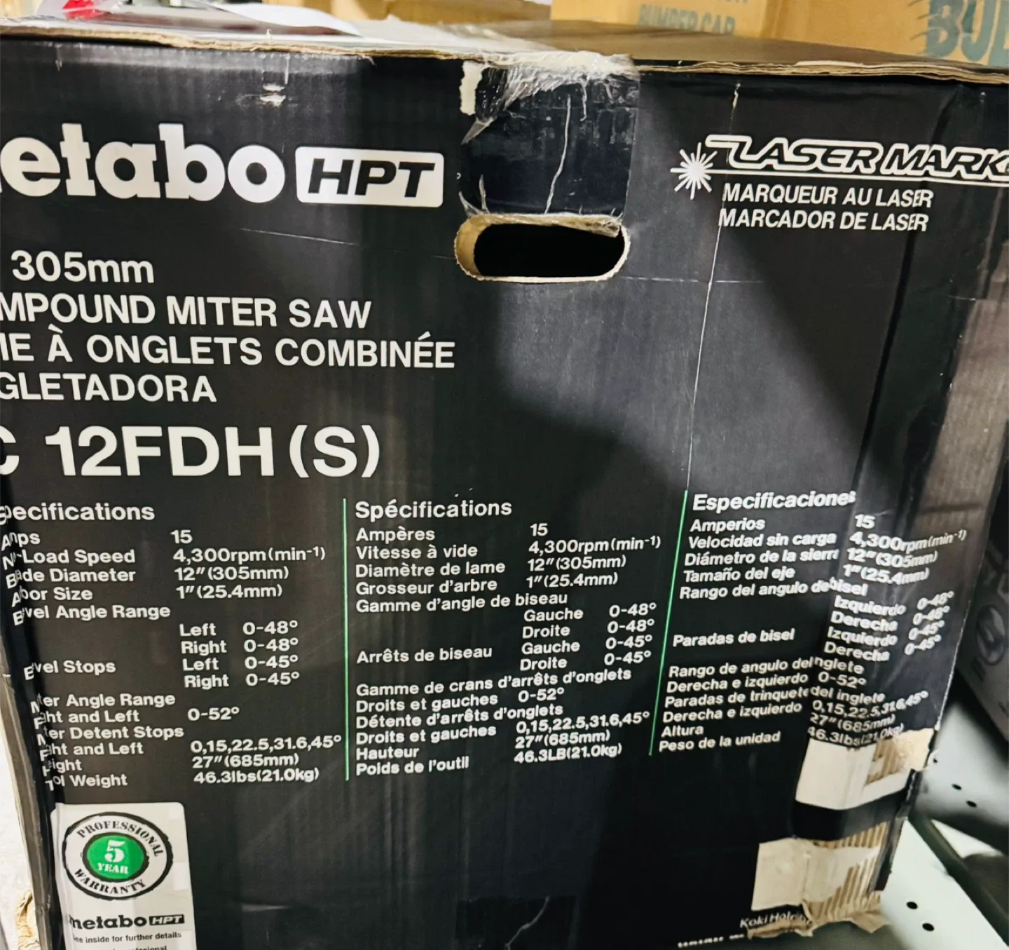 Metabo HPT 12-in Dual Compound Mitre Saw image indicator(3)