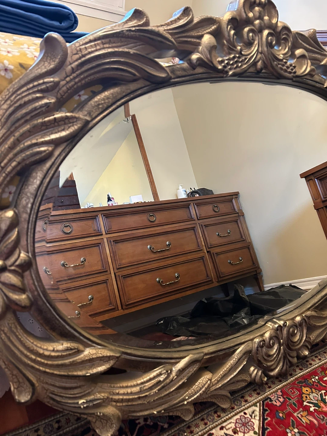Ornate Oval Mirror
