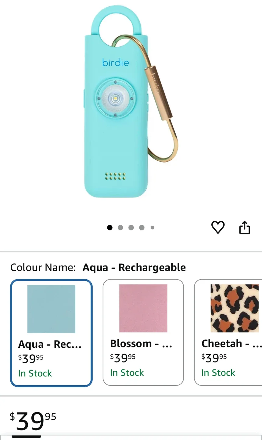 Birdie Personal Safety Alarm - Aqua #Cleanout image indicator(6)