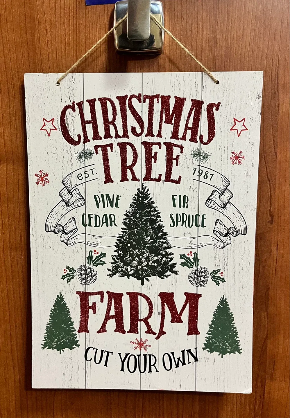 #Cleanout- Christmas Tree Farm Wood Sign - Holiday Decor