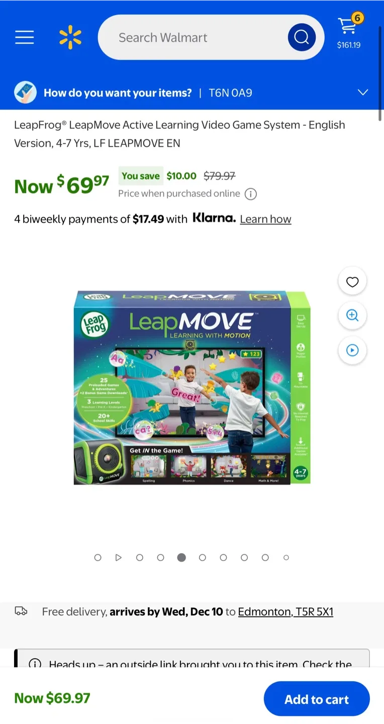 LeapFrog LeapMOVE Learning with Motion Game - New! image indicator(3)