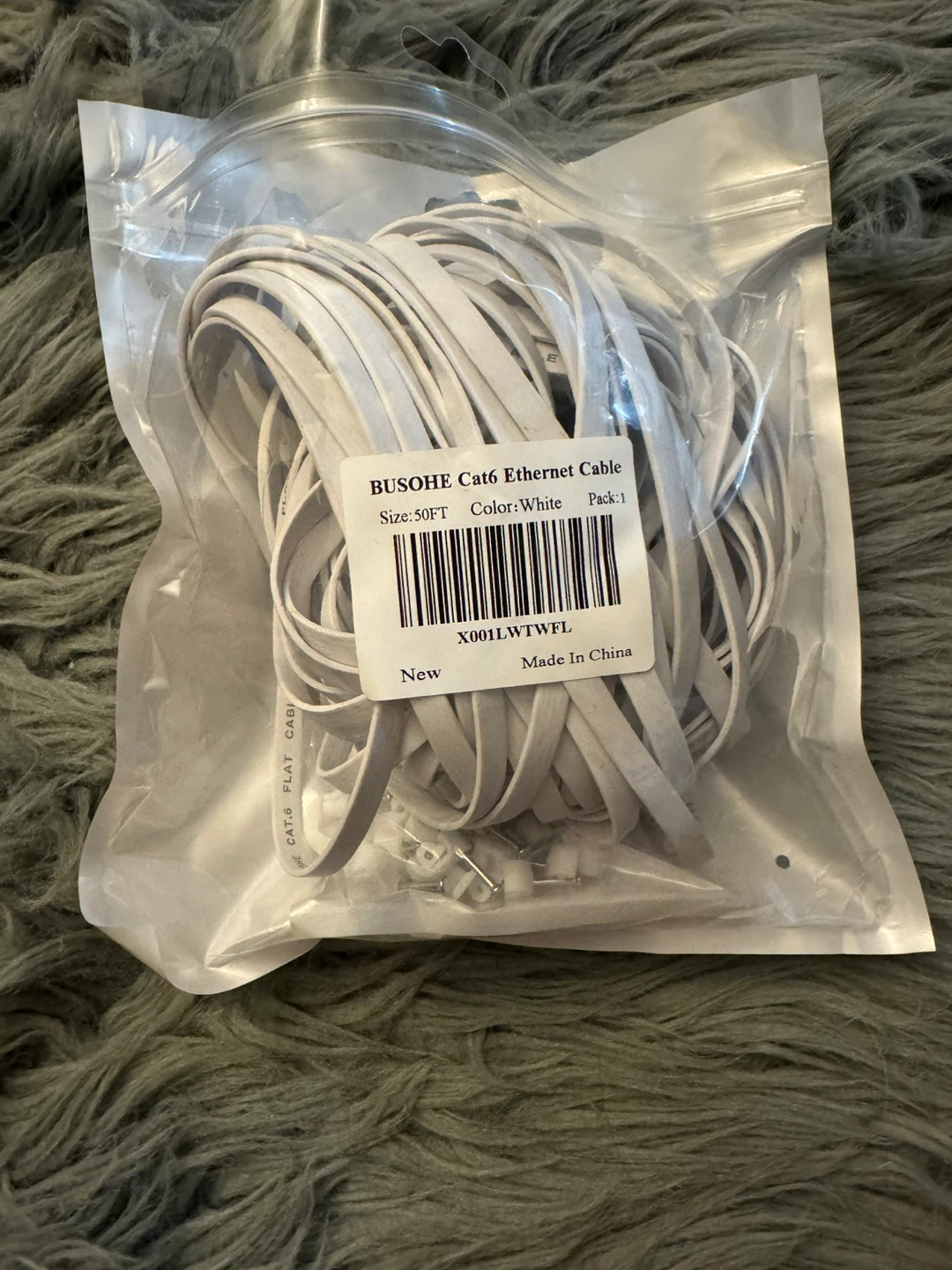 New BUSOHE Cat6 Ethernet Cable 50FT White - photo 2