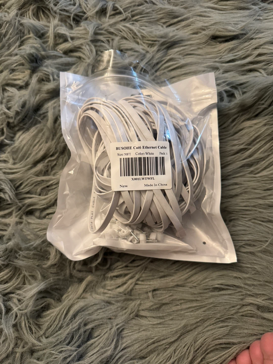 New BUSOHE Cat6 Ethernet Cable 50FT White