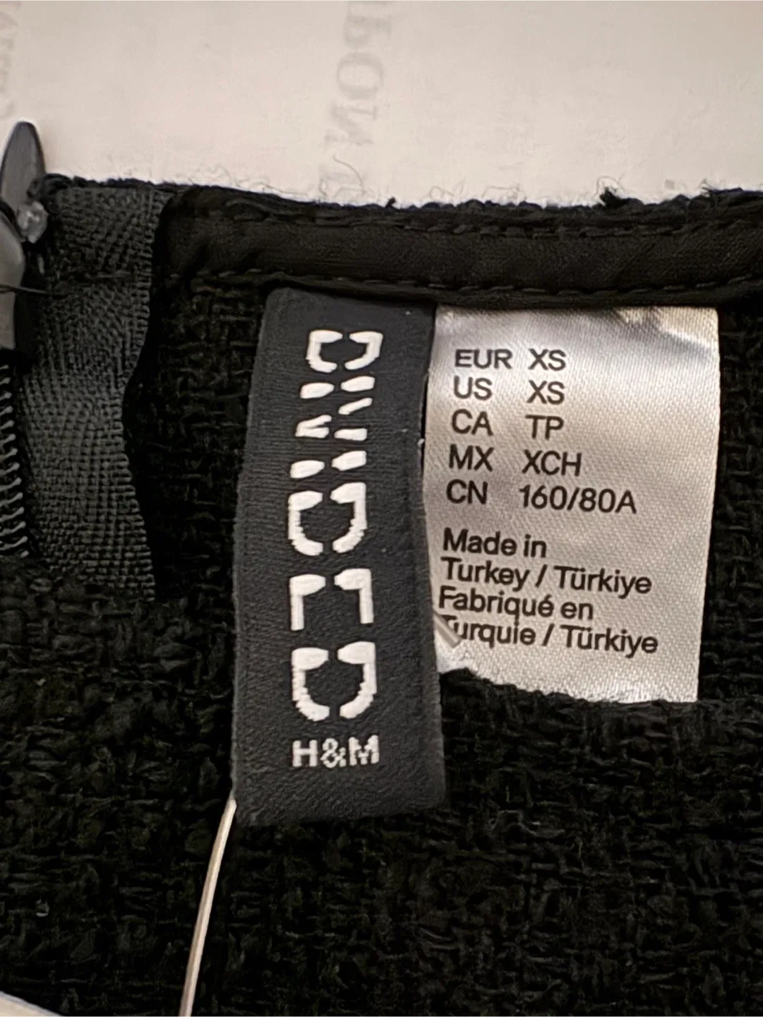 H&M Divided Black Tweed Dress - Sz XS image indicator(4)