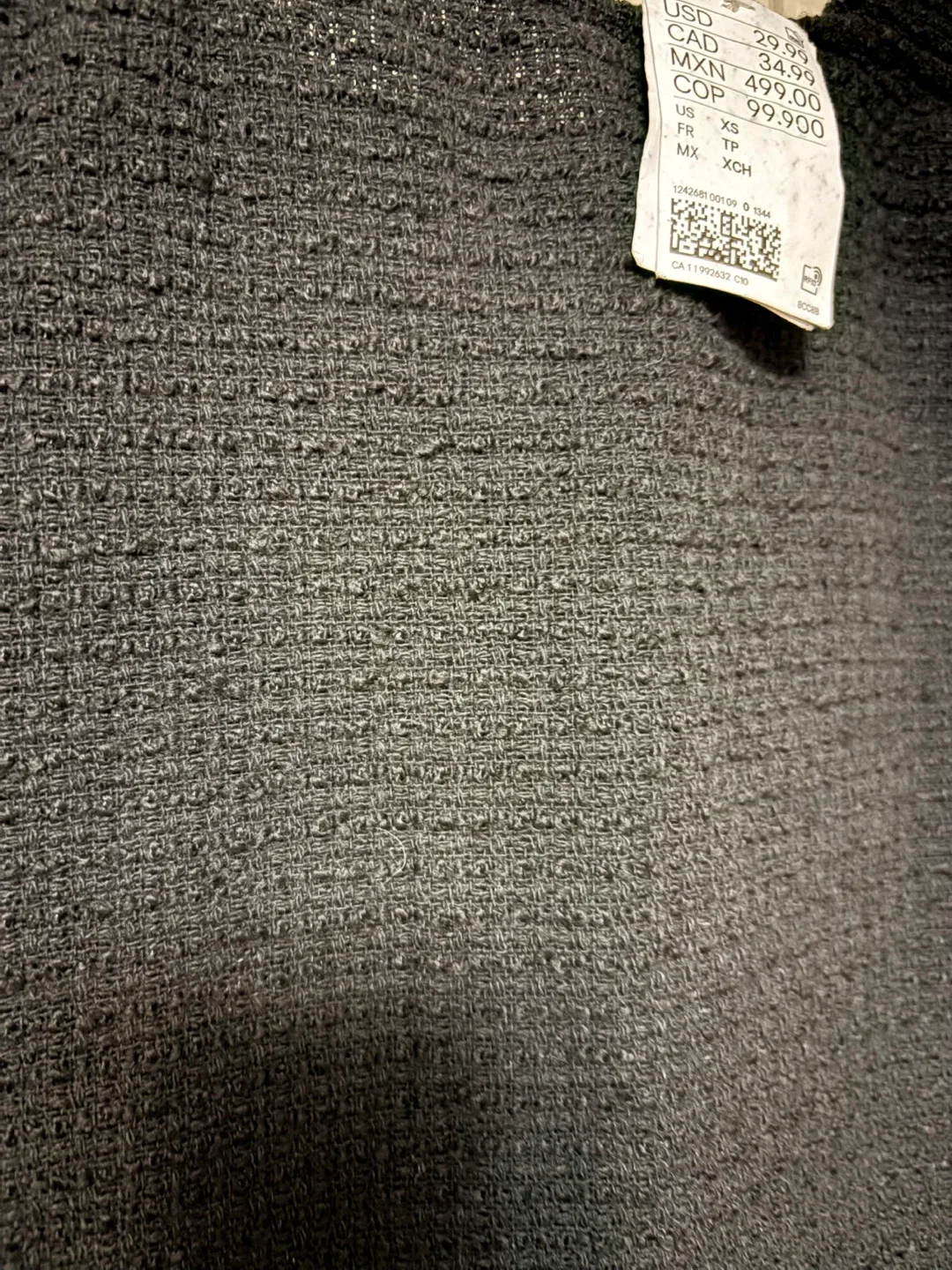 H&M Divided Black Tweed Dress - Sz XS image indicator(3)