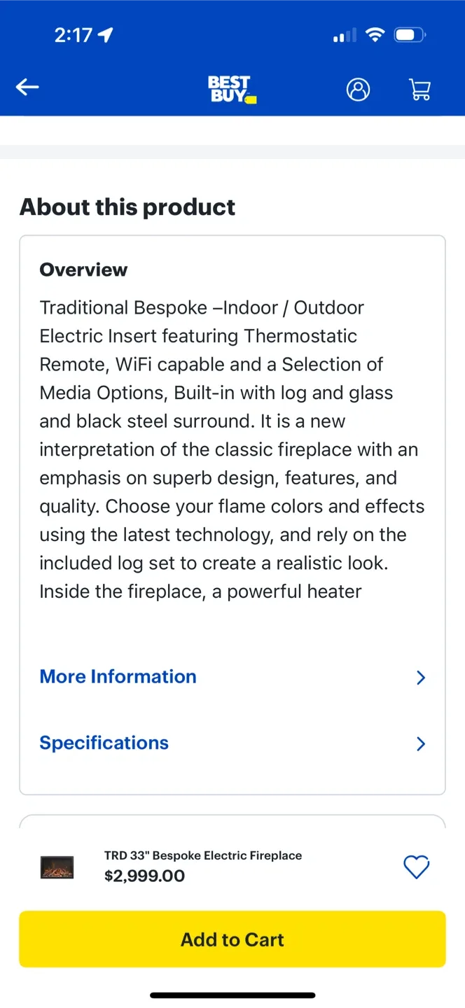 Amantii TRD-33 Bespoke Electric Fireplace image indicator(5)