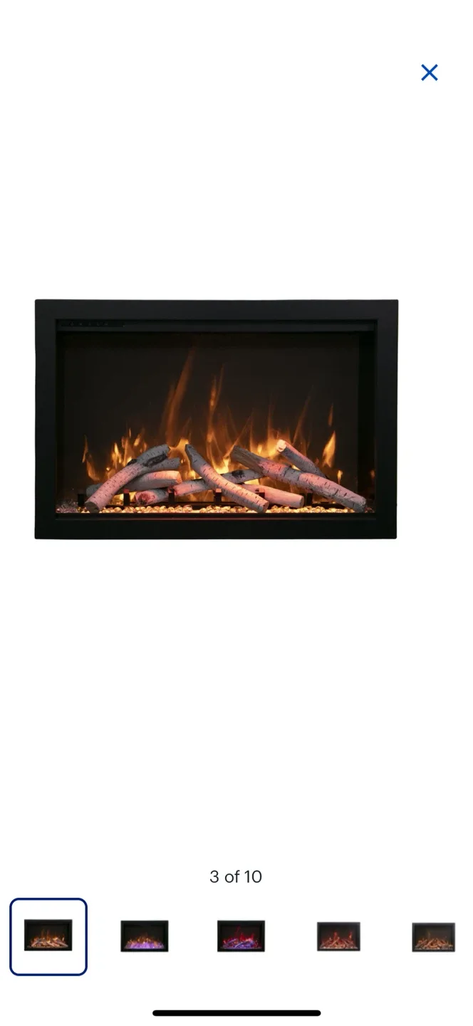 Amantii TRD-33 Bespoke Electric Fireplace image indicator(2)