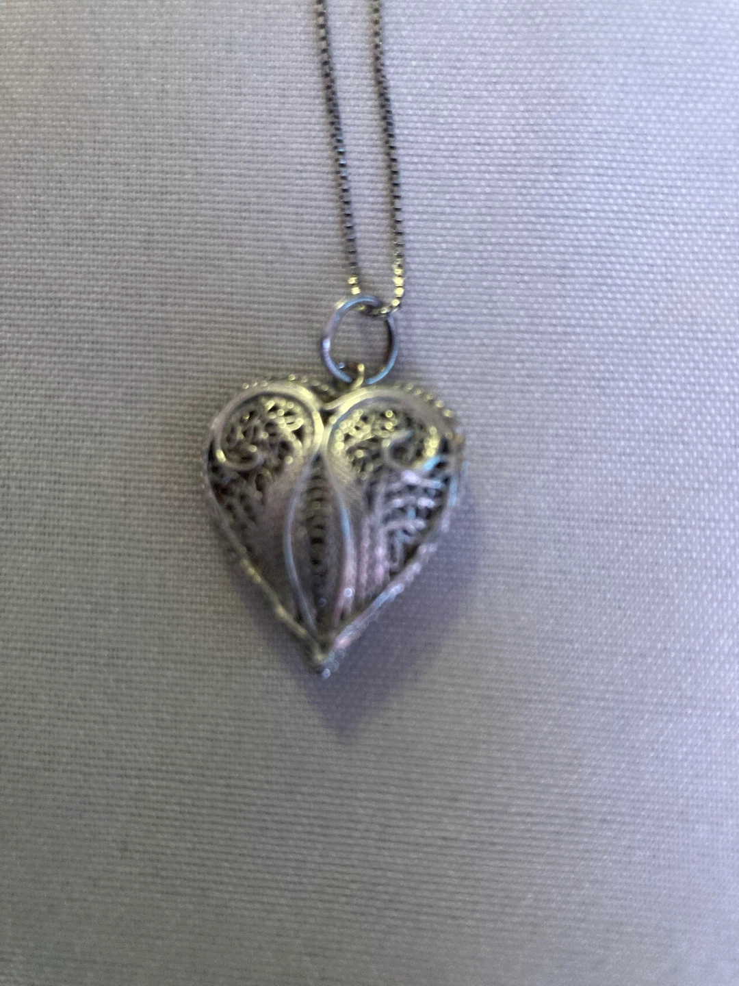 Italy Sterling Silver w/ Heart Pendant - photo 2