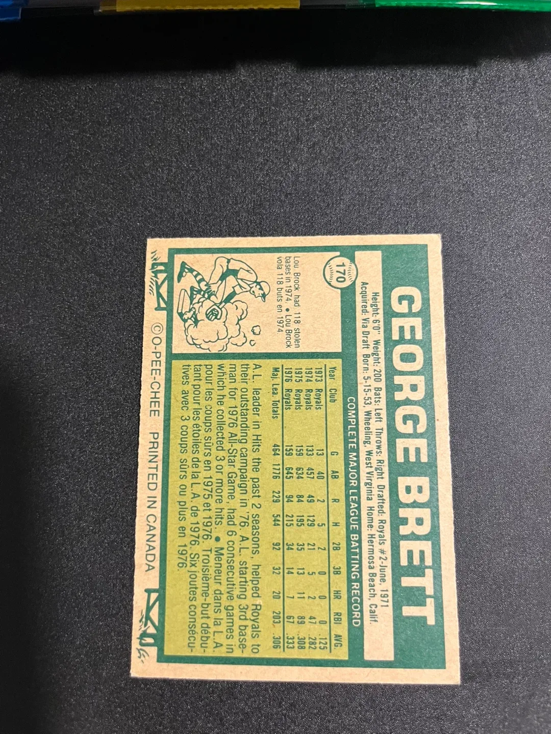 1977 O-PEE-CHEE 170 GEORGE BRETT image indicator(2)